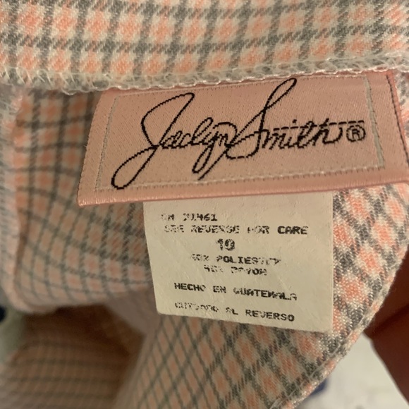 Vintage Plaid Pink Grey Trendy Y2K Cut-Off Mini Skirt XS - Picture 10 of 10